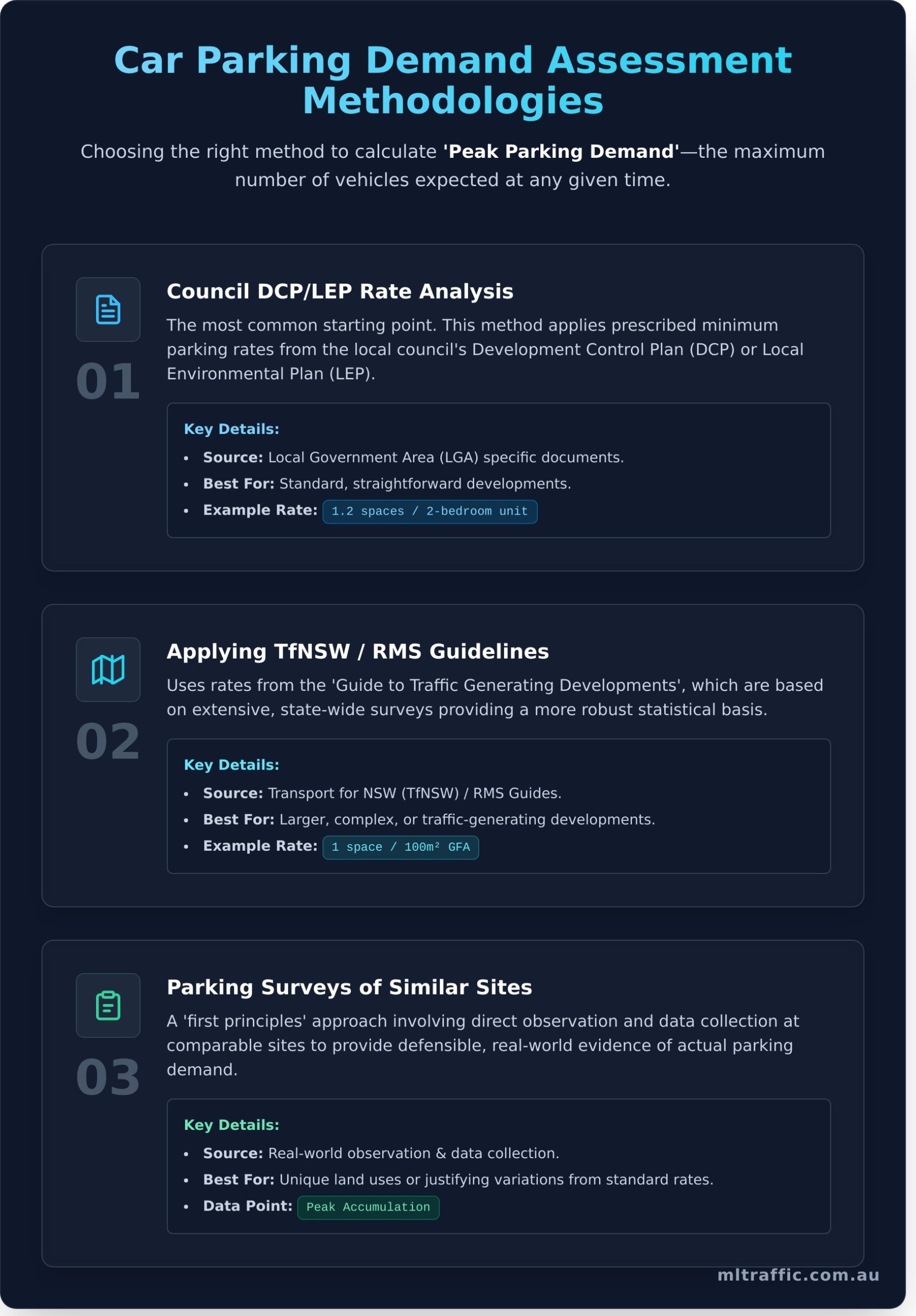 Guide to Car Parking Demand Assessment - Infographic