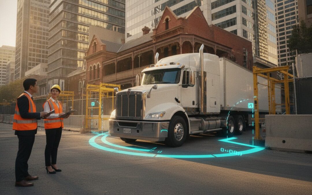 Vehicle Movement Plans for Tight Construction Sites
